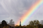 Rainbow over King's School, Macclesfield