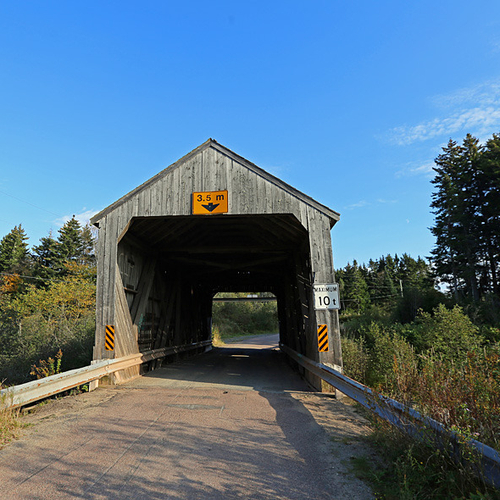 The Germantown covered bridge off Rt. 114 in Albert County was built in 1908 and is 63 feet in length
