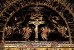 Nave chapel portal, Crucifixion & grille filigree