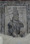 La Asunción, lower cloister walk pillar mural, Pope Benedict XI