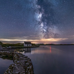 Milky Way Over Screebe Fishing Hut, Connemara