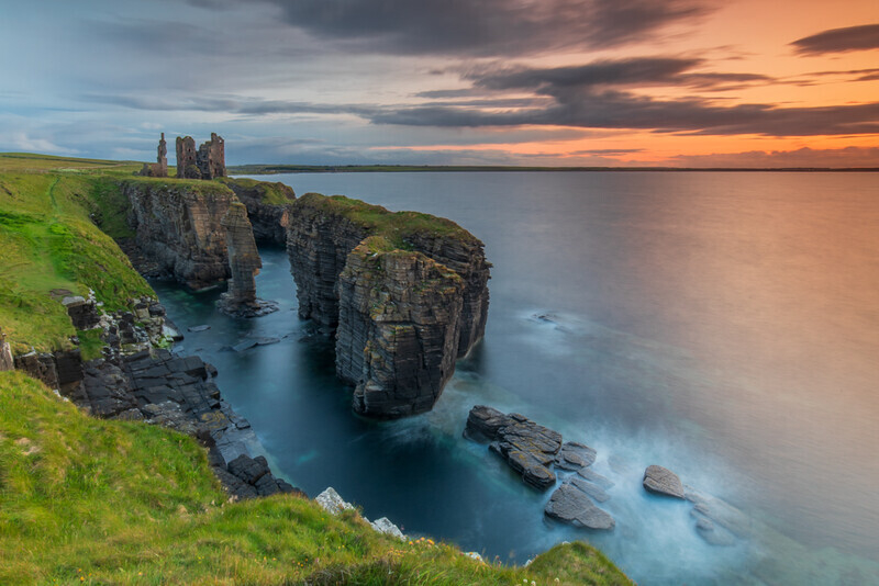 Summer Sunset, Castle Sinclair Girnigoe, Scotland