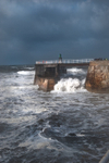 Rough Sea at Whitby Pier.
