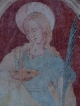 Lower cloister walk, NW testera mural detail