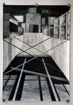 Fabricated Space 1 Graphite on Paper 214cm x 150cm