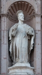 La Transfiguración de Cristo, façade, main portal sculpture (left)