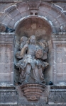 San Agustín, façade gable, St. Michael Archangel