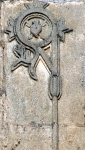 Façade gable relief, staff