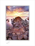 2016-005C Sunset at the Giants Causeway Co Antrim