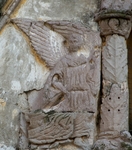 Porciúncula door detail, Passion angel (left)
