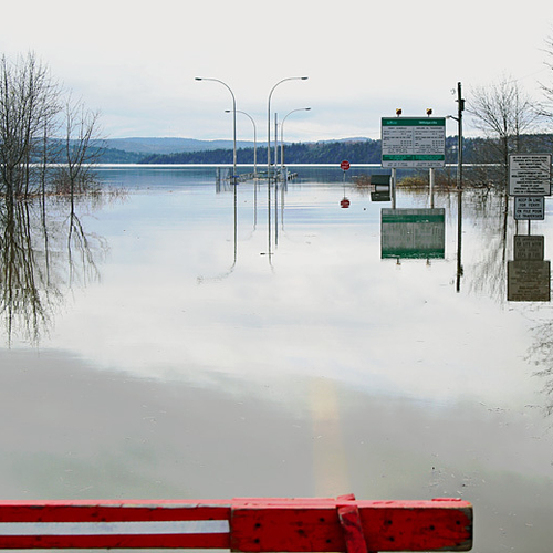 You know it's getting extreme when a ferry can't land because of ... too much water!