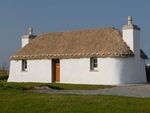 Restored crofters cottage, Eochar, Island of South Uist, Scotland