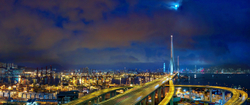 KMPAN-82 Stonecutters Bridge with moon at night