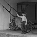 MENNONITE BOY WITH CARRIAGE