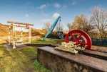 Quarry machinery on Tegg's Nose