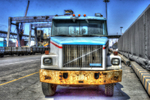 Namibia Walvis Bay desert White GMC truck 2 HDR