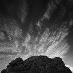 2082 - Sunset Clouds at Fortymile Spring Rock