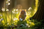 pr080 A Spring Woodland Harvest Mouse