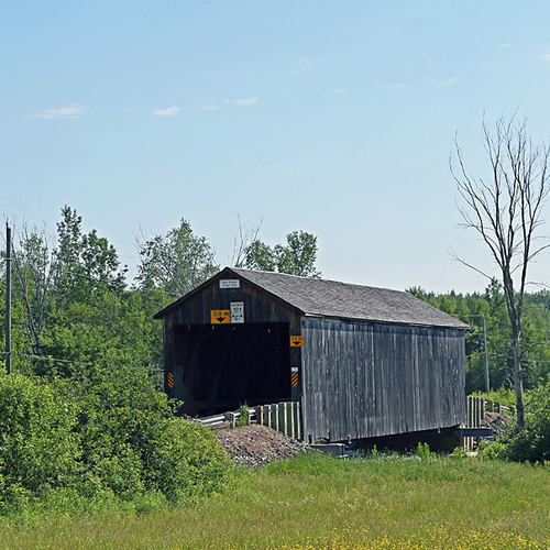 The Hoyt Station Covered Bridge was built in 1936 and is 67 feet long.