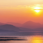 Sunset over the Isle of Skye, Scottish Highlands.