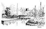 Thurne staithe and church tower
