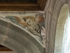 San Gabriel, lower cloister walk arch, spandrel mural, cherub