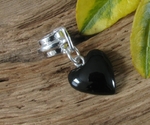 Whitby Jet Heart Charm jch003