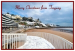 TQ141 Snowy day at Torre Abbey Sands Torquay