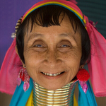 Ban Huay Pa Rai Hill Tribelong neck woman smilingChiang MaiThailandjpg