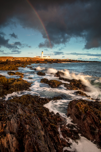 Langness Lighthouse and the passing heavy showers providing great opportunities for rainbows whilst myself and a hero…