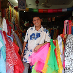  A Smiling Textile Seller in a Shop Little India Chinatown Phahurat Ba