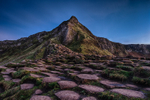 Sunset at Giants Causeway, Northern Ireland.