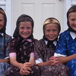 Young Hutterites Girls, Alberta, Canada