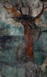 Santa María, presbytery mural, Tree of Knowledge & Serpent