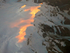 Sunset on a glacier in Torres del Paine