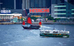 The Aqua luna and a Star ferry off North Wan Chai - DSC_5435