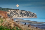 z3950 The Rising Moon over Culver Cliff