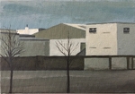 Industrial Estate, Acrylic on Canvas, 17cm x 12cm