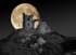 Moon over Mow Cop Castle