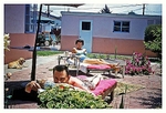 60s sunbathing
