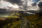 Descending from Lonscale Fell looking towards Derwentwater