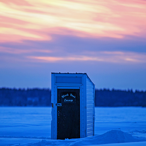 The Black Door Lounge @ Renforth Ice Fishing Village in Rothesay, New Brunswick, Canada.