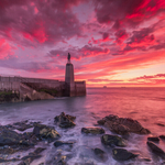 Sunrise at Dun Laoghaire Baths, Dublin - Version 1