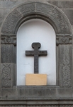 Porciúncula portal, second story niche cross