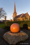 Lisburn Cathedral from Castle Gardens at sunrise - Lisburn