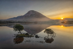 Sunrise at Errigal Mountain, County Donegal, Ireland.