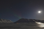 Adventdalen with the Northern light 9451