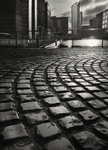 Black & White Photograph of Cobble Path Leeds