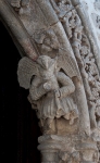 Façade portal, right pilaster Passion angel, front view