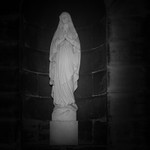 Statue at Night, Otley (square format)